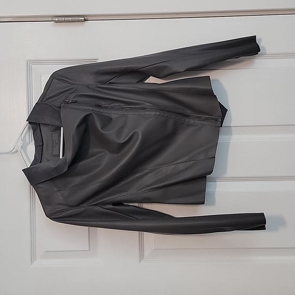 Blank NYC Onto the Next Faux Leather Jacket Grey NWOT - Picture 4 of 8